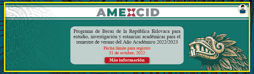 Programa de becas de la República Eslovaca año académico 2022 - 2023